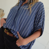 Jasper Oversized Top - Indigo