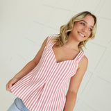 Silas Striped Top - Pink