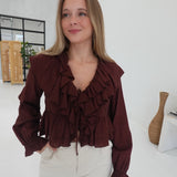 Roped In Ruffle Blouse