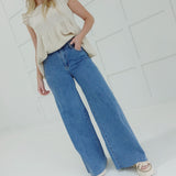 Perry Palazzo Jeans - Solid Medium