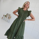 Abaline Midi Dress - Olive