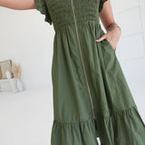 Abaline Midi Dress - Olive