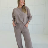Slub Knit Lounger Set - Cocoa