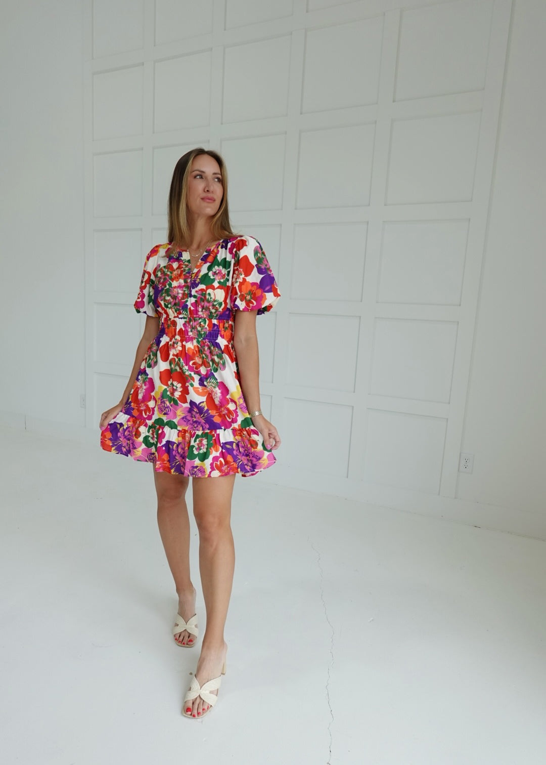 Gradient Floral Dress