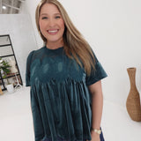 Velour Lux Babydoll Top