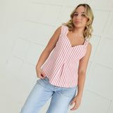 Silas Striped Top - Pink