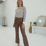 Foxy Flare Pants - Brown