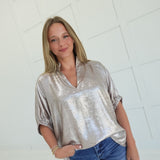 Sipping Bubbly Blouse - Champagne
