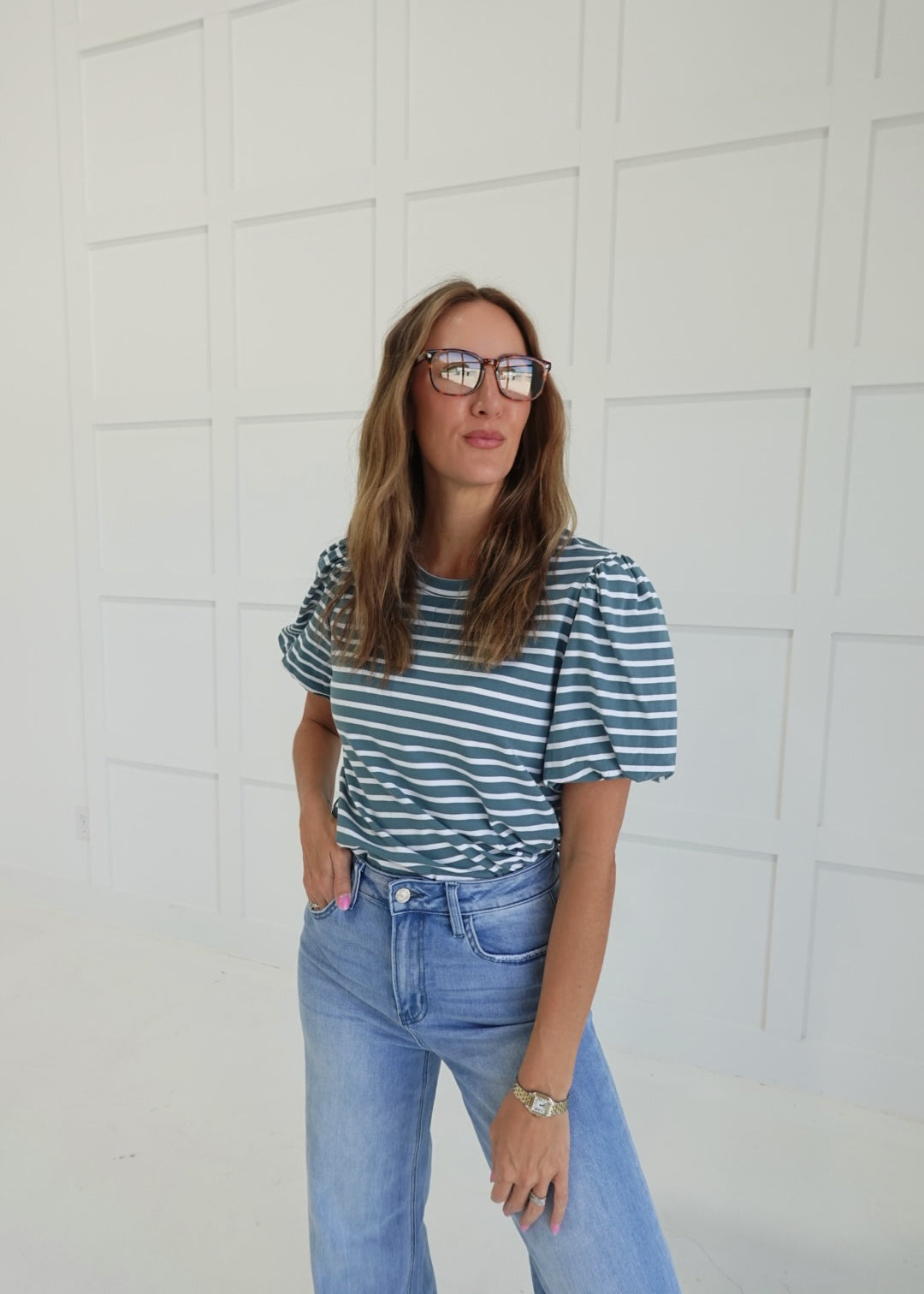 Summer Flare Top - Seafoam