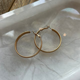 Matte Hoops - Gold