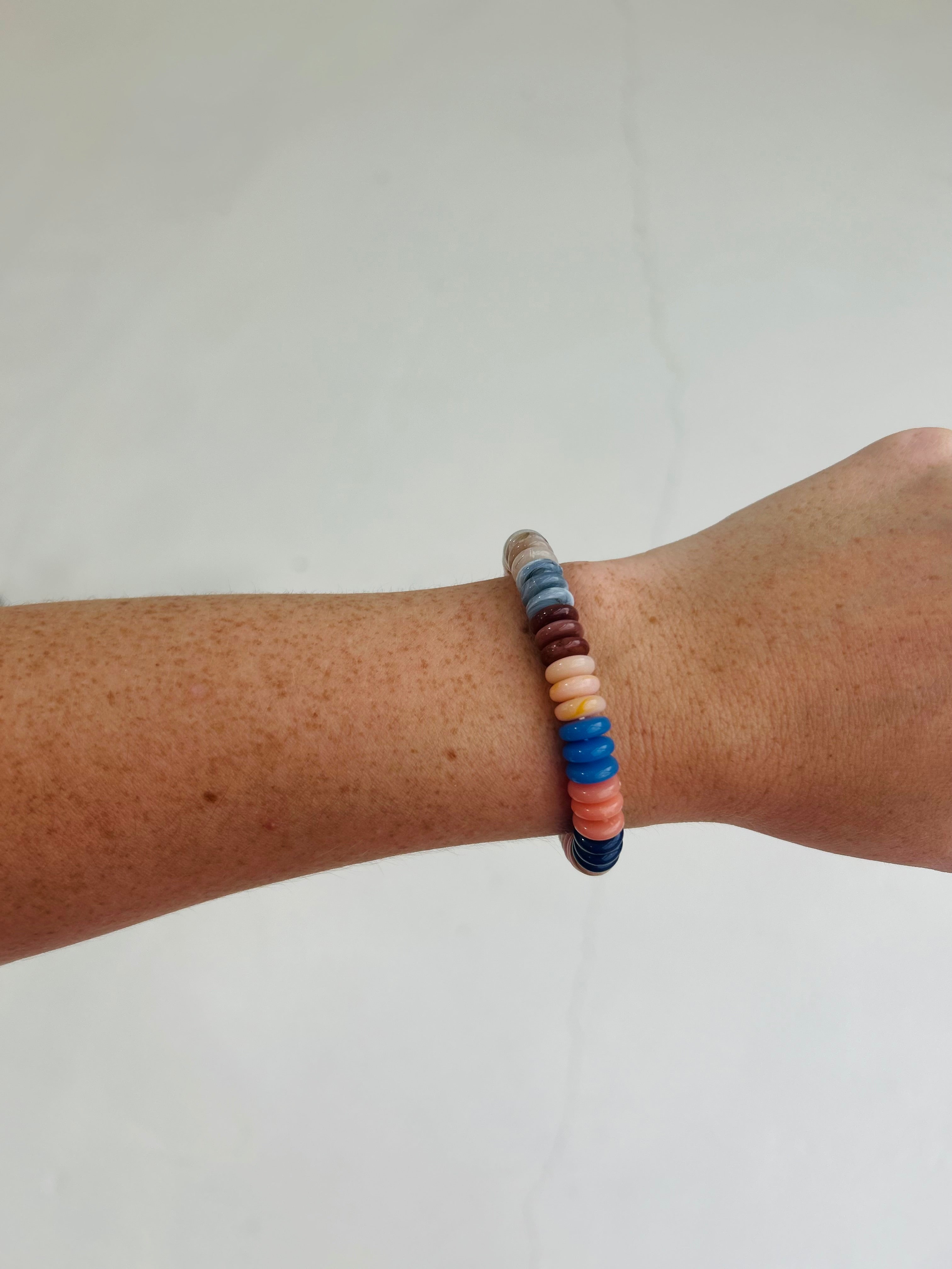 Wide Disc Stretch Bracelet