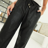 Lorraine Leather Pants - Black