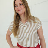 Ease Into Top - Light Khaki