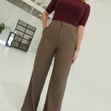 Lindy Linen Trouser - Mocha