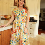 Juniper Midi Dress - Mustard Mix