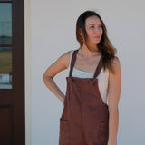 Seasons Tied Romper - Mahogany