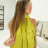 Sandler Scarf Blouse - Chartreuse
