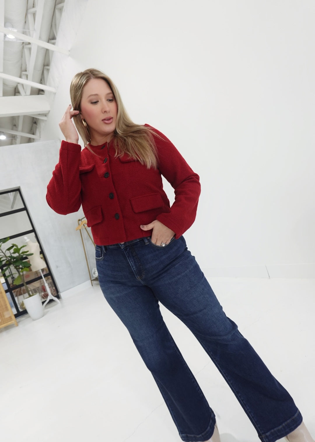 The Nix Jacket - Deep Red