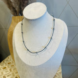 Metallic Charms Cord Necklace - S