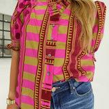 Beaufort Printed Top - Plum