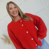 Love Notes Cardi - Scarlet