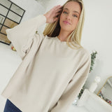 Colbi Ribbed Pullover - Sand Beige