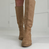Tessie Tall Suede Boot - Apricot