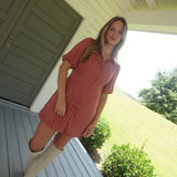 My Own World Mini Dress - Canyon Rose