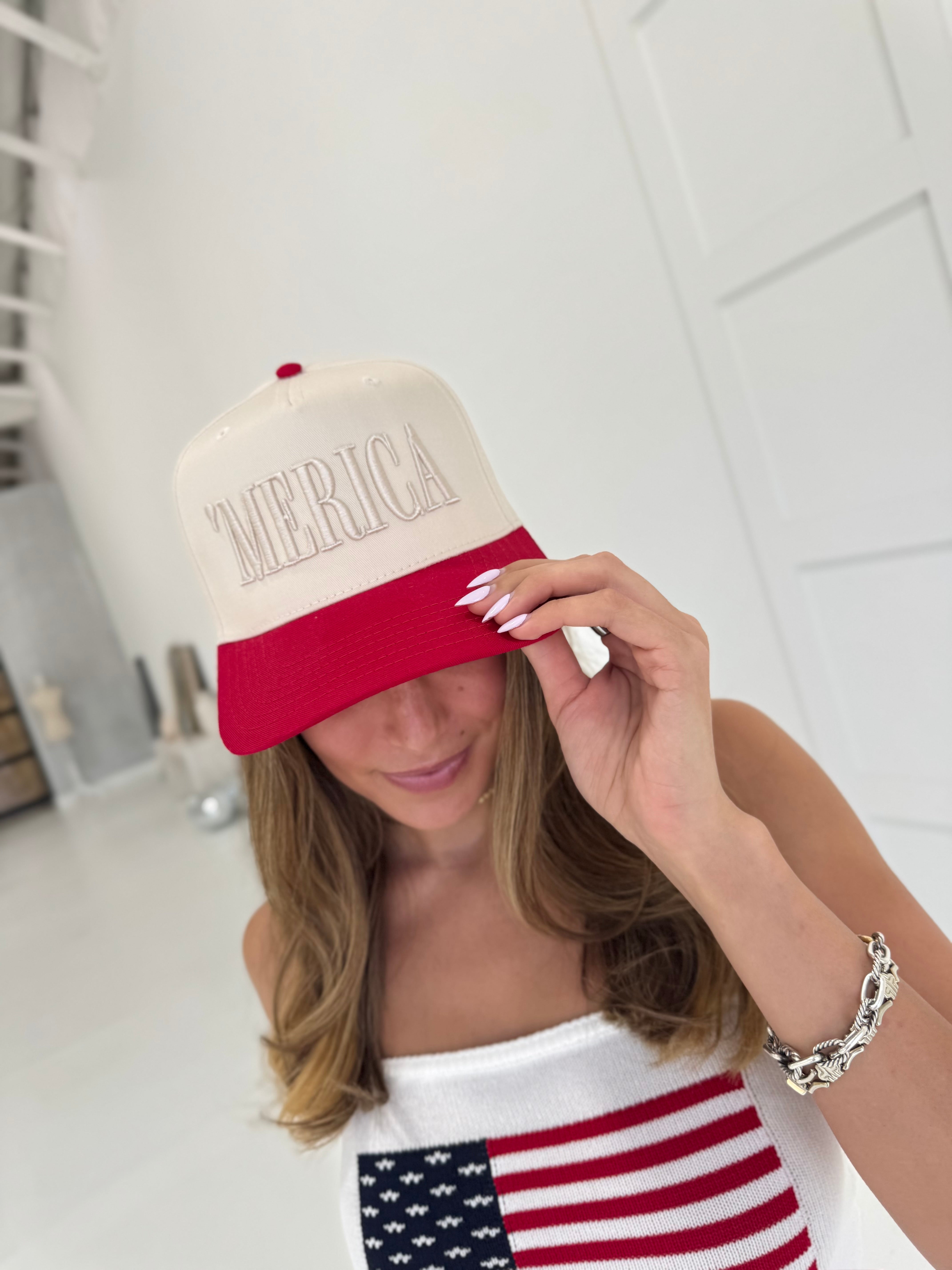 'Merica Puff Letter Cap