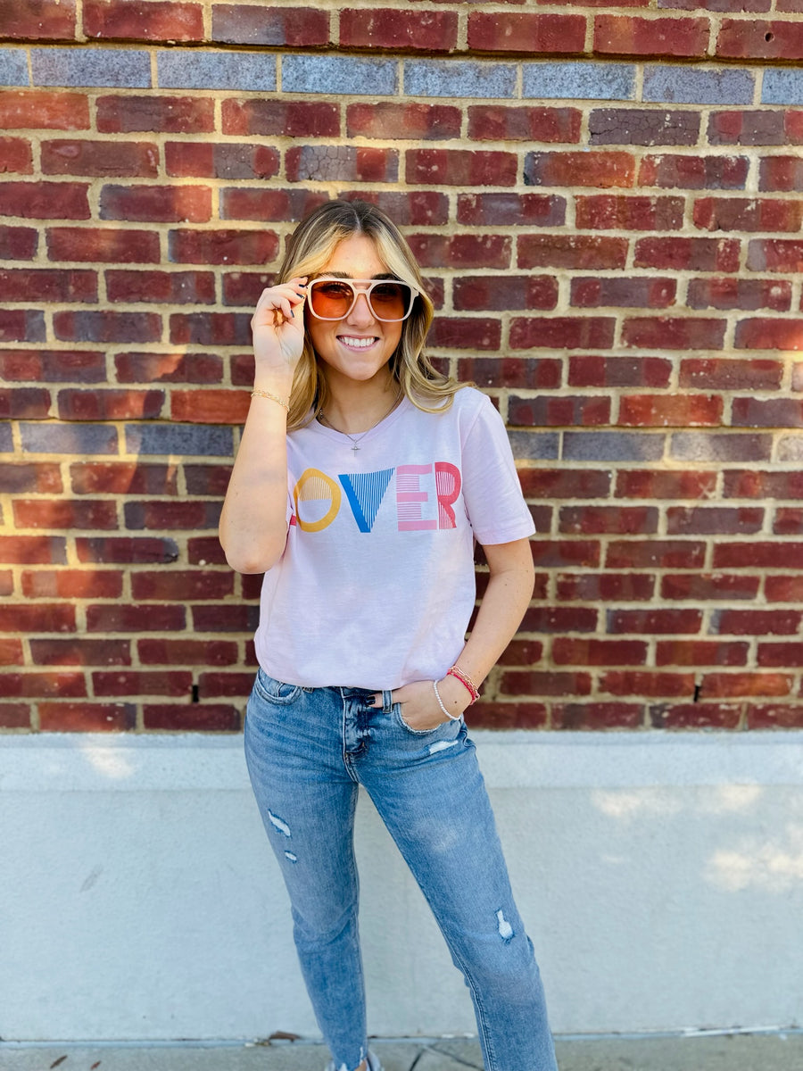 Lover Graphic Tee - Pink