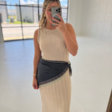 Abstract Waist Scarf - Navy