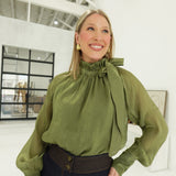 Phaedra Blouse - Olive