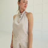 Dear Diary Satin Set - Almond