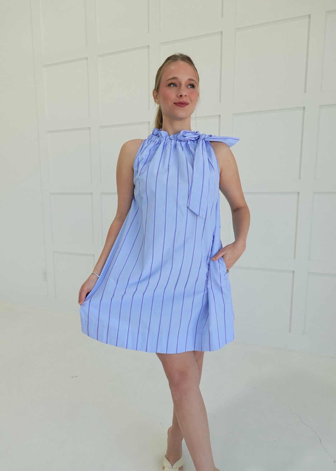 Château Mini Dress - Blue