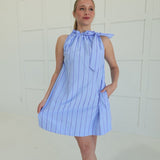 Château Mini Dress - Blue