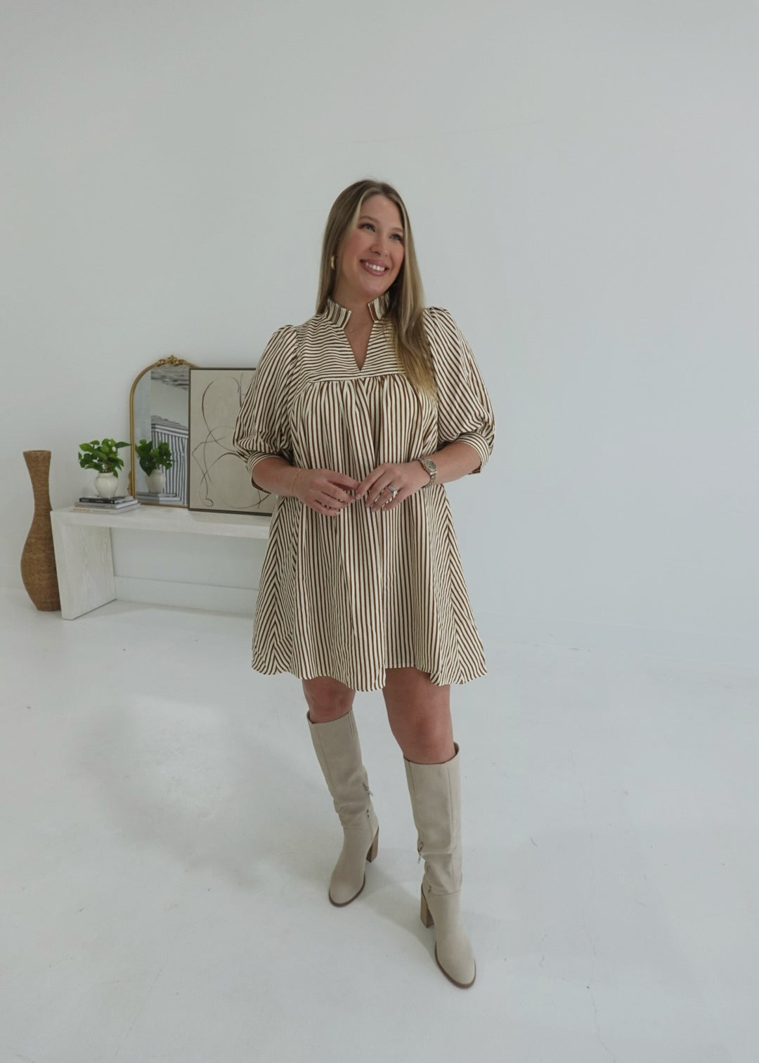 All Occasions Mini Dress - Brown