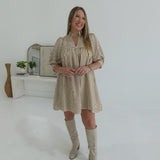 All Occasions Mini Dress - Brown