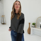 Cutting Corners Knit Top - Black