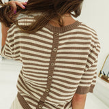 Jessie Striped Sweater - Mocha