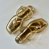 Signature Slingback Sandal - Gold