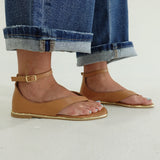 East, West Ankle Strap Sandals - Tan