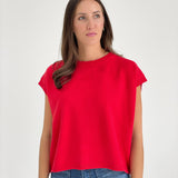 Quincy Sweater Top - Ruby