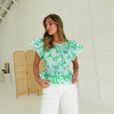 Reese Floral Top - Green