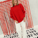 Side Quest Sweater - Ruby