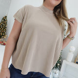 Basic Boxy Sweater - Lt Mocha