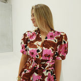 Moffit Floral Top - Brown