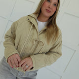 Carsyn Quilted Jacket - Light Khaki