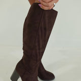 Briar Knee-High Boot - Brown Suede