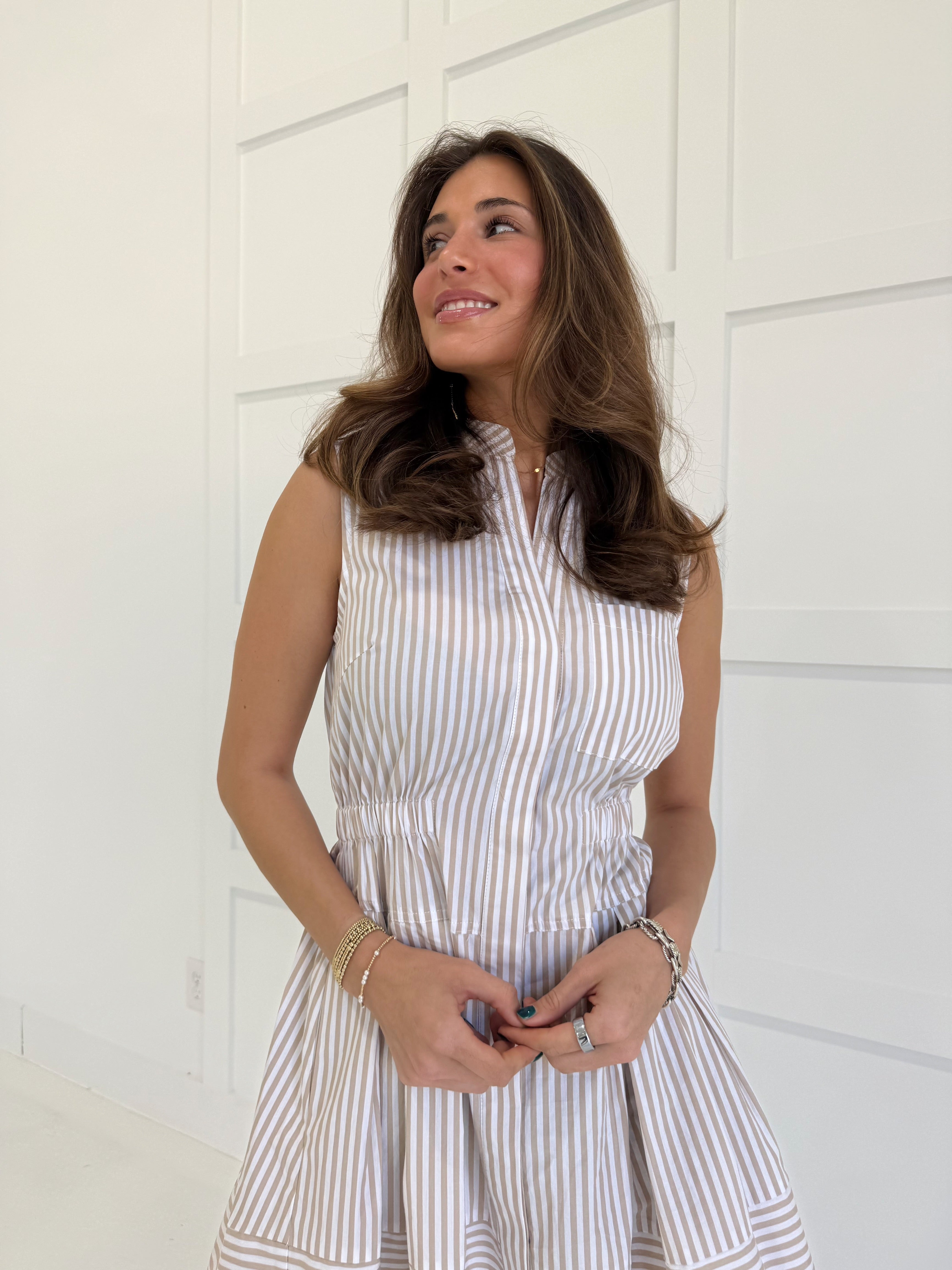 Lisla Mini Dress - Taupe