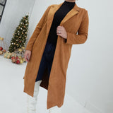 Samoy Suede Coat - Camel